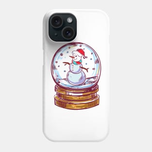 Snowmen in Globe Christmas Phone Case