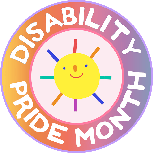 Disability Pride Month Sunny Disability Children Chronic Illness Awareness Kids T-Shirt by Mochabonk