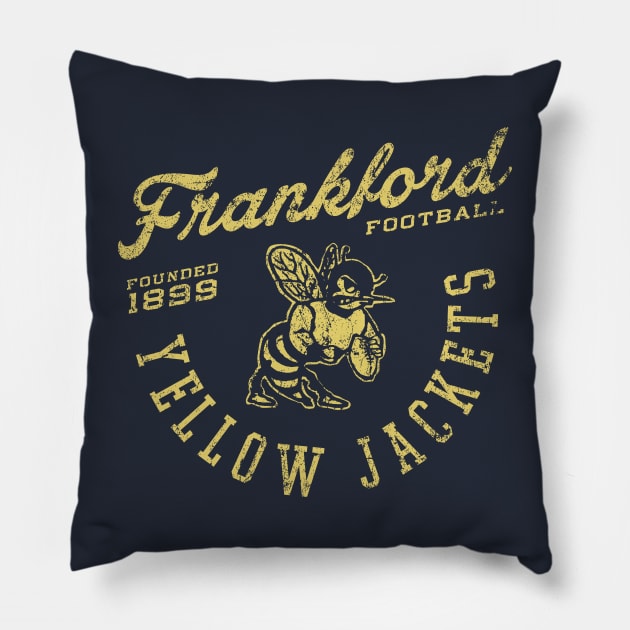 Frankford Yellow Jackets Pillow by MindsparkCreative