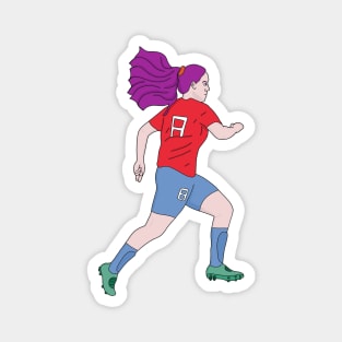 Running Soccer Player Football Magnet