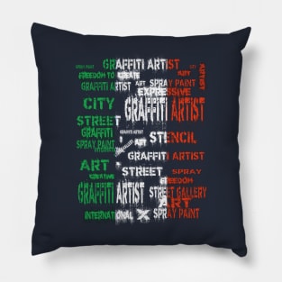 Italian International Street Art Festival Splash Graffiti Pillow