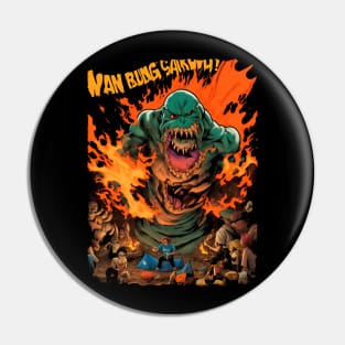 Giant monster on a campfire Pin