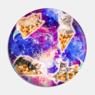 Galaxy Space Pizza Cat Pin