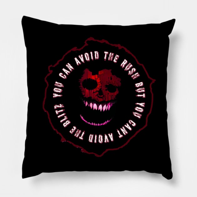 Red Blitz - Roblox Doors - The Backdoor Pillow by Atomic City Art