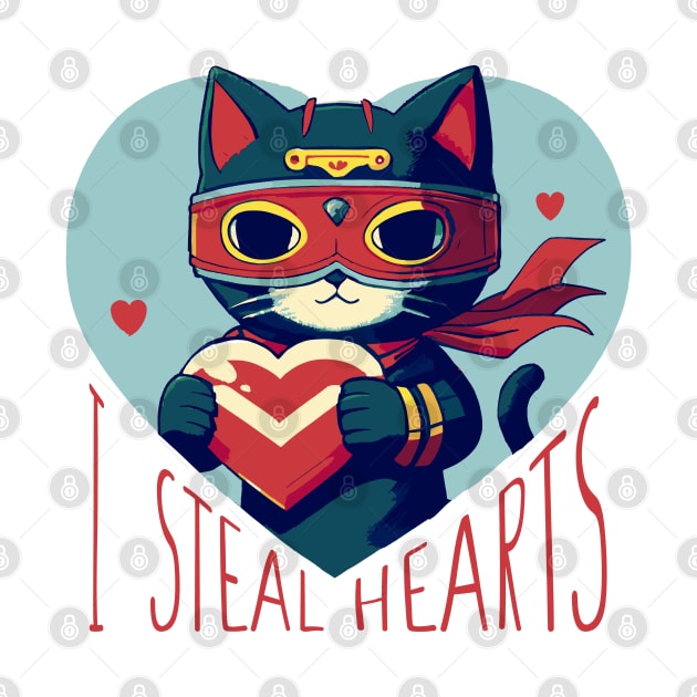 CAT SUPERHERO WITH HEART by madeinchorley