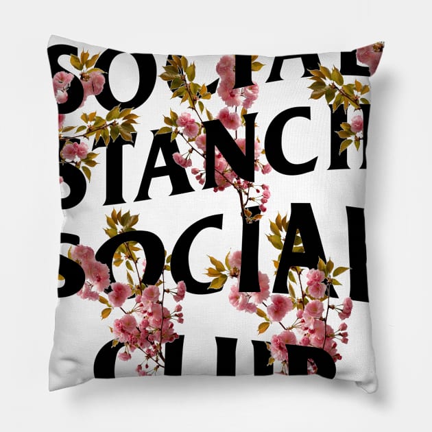 social distancing social club Pillow by Kcgfx