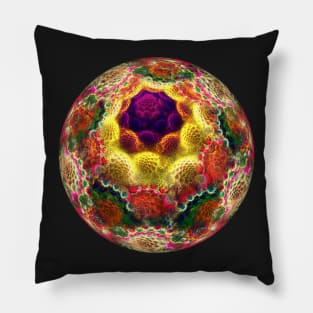 Spherical dahlia Pillow