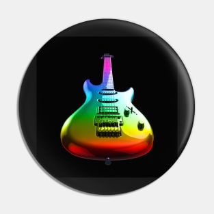 Colourful rock guitar with high gloss reflection. Pin