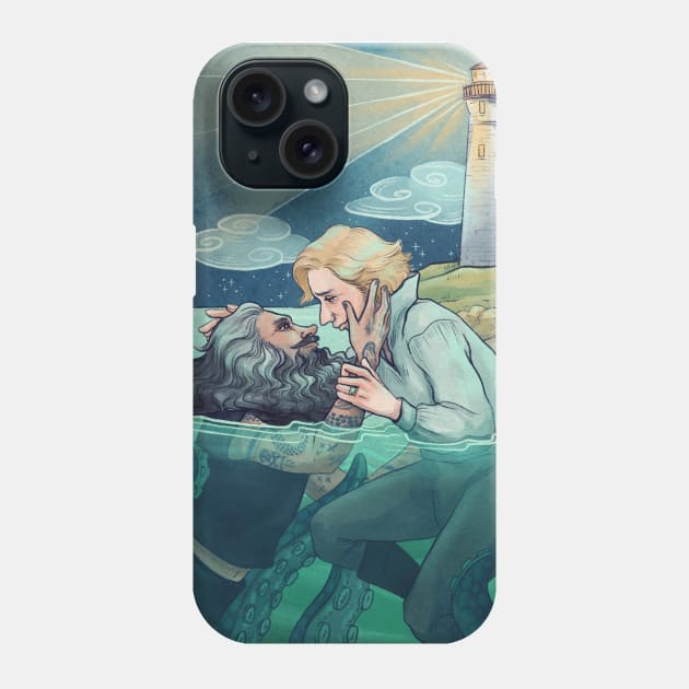 The Lighthouse and the Kraken Phone Case by Molly11