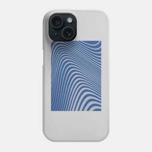 Aesthetic Blue - Modern Abstract Wavy Line Phone Case