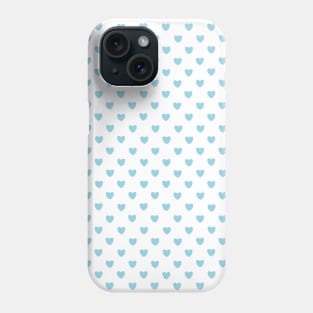 heart pattern aesthetic pinterest coquette dollette light blue Phone Case