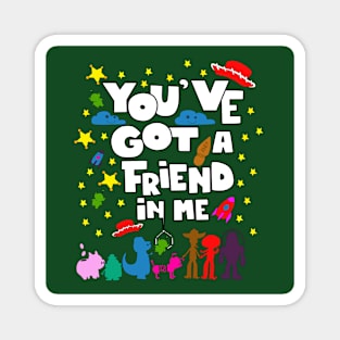 you have friends so enjoy this life ecopop lettering wallpaper arts Magnet