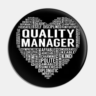 Quality Manager Heart Pin