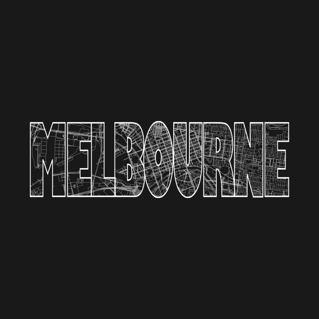 Discover Melbourne Street Map - Melbourne - T-Shirt