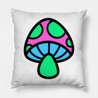 Polysexual/Polyromantic Mushroom Discrete Pride Flag Pillow