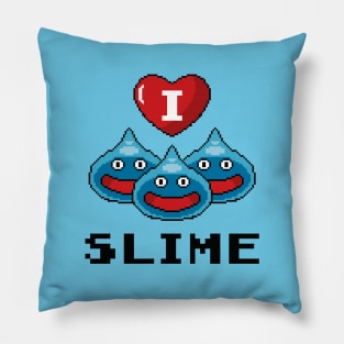 I Love Slime Pixel Art Pillow