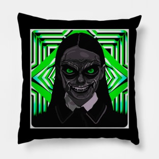 Spooky Green Eyed Monster Pillow