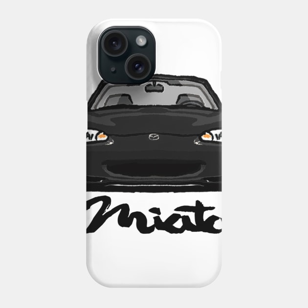 MX5 Miata NB Black Phone Case by Woreth