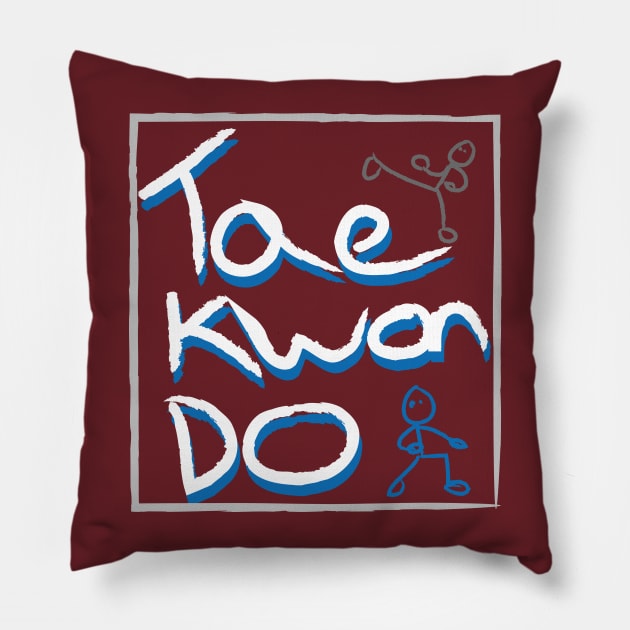 Taekwondo Box Logo Pillow by SpinningKickTKD