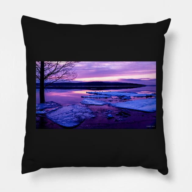 Early Spring Sunrise in New Brunswick Pillow by kenmo