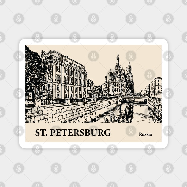 Saint Petersburg - Russia Magnet by Lakeric