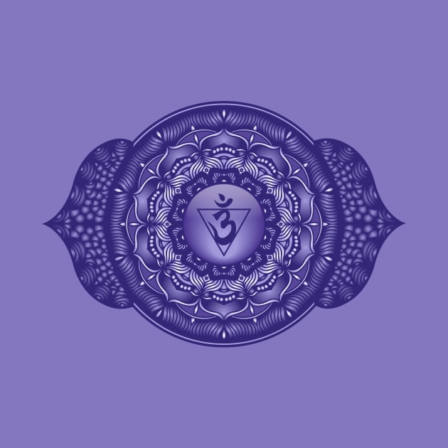 Third Eye Chakra Mandala - 03 by Serena King