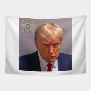 Trump Mugshot Tapestry