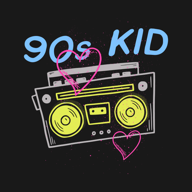 90's Kid Retro Aesthetic Cassette Player by Foxxy Merch