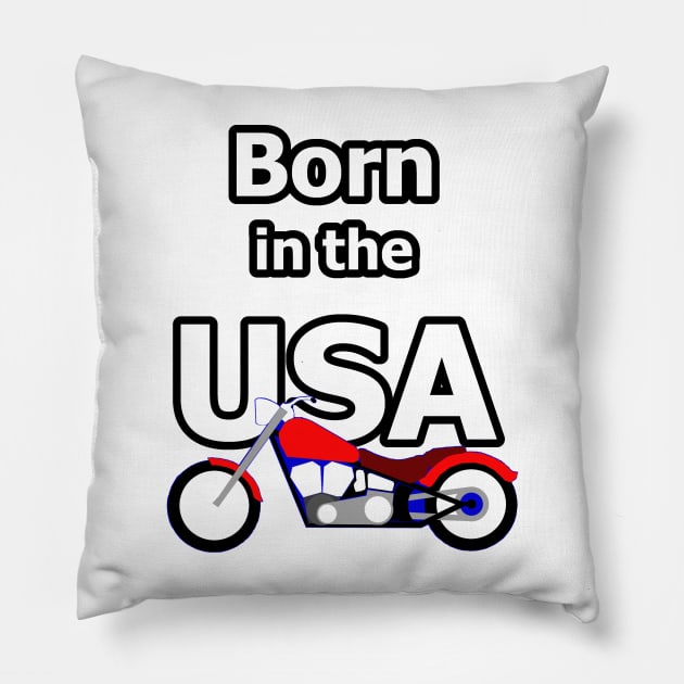 Born in the USA Pillow by denip