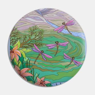 Dragonfly Paradise Pin