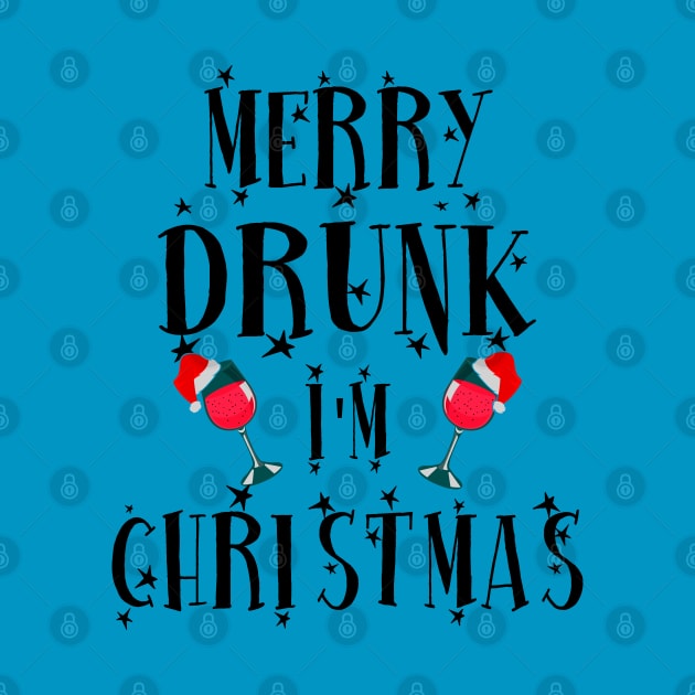 Merry Drunk. I'm Christmas. Funny Christmas Mask. by KsuAnn