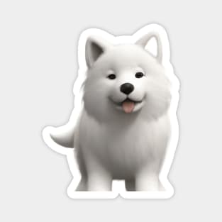 Cute Samoyed Drawing Magnet