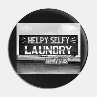 Laundry Sign, 1938. Vintage Photo Pin