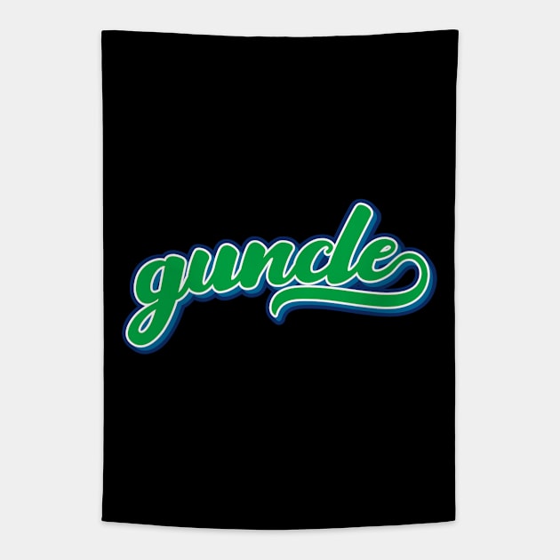 Gay Uncle Guncle Vintage Graphic Tapestry by BurnhamAndGrange