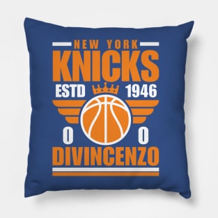 New York Knicks DiVincenzo 0 Basketball Retro Pillow