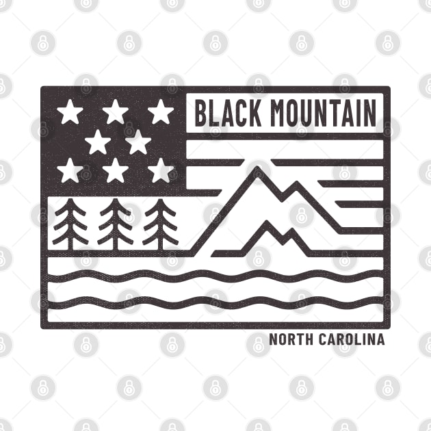 Visiting NC Mountain Cities Black Mountain, NC Flag by Contentarama