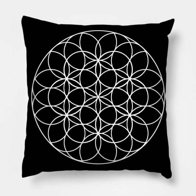 Flower of life - invert Pillow by hedehede