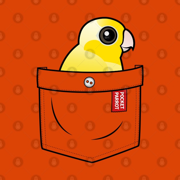 Yellow Pocket Parrot by birdorable