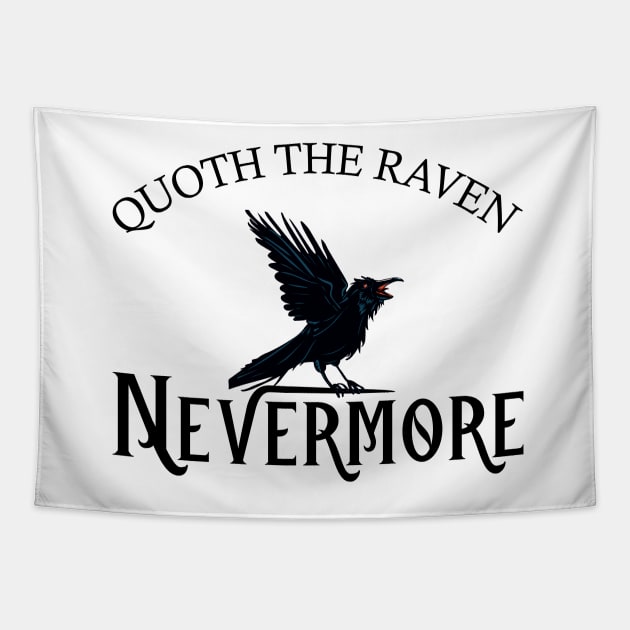 Quoth The Raven Nevermore Edgar Allen Poe Tapestry by mstory