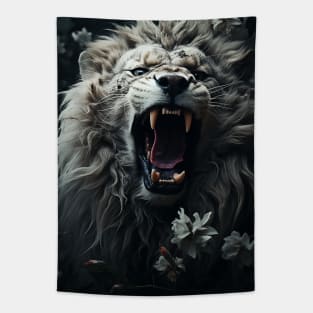 White Lion Roar Tapestry