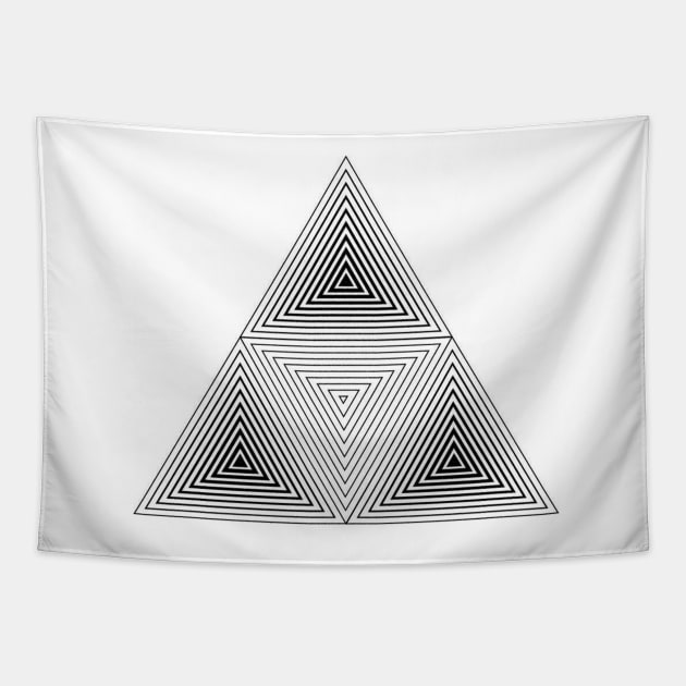 Triangle illusion Tapestry by foxxya