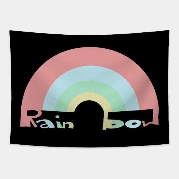 Pastell Rainbow Goth Emo Punkrock Tapestry by Dreadful Scrawl 666