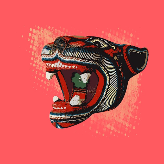 Balam jaguar huichol style illustration by bernardojbp