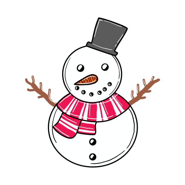 Cheerful snowman by Haleys Hand