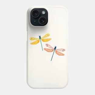 Folk Art Dragonflies Phone Case