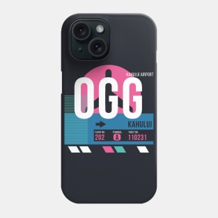 Kahului Maui (OGG) Airport Code Baggage Tag F Phone Case