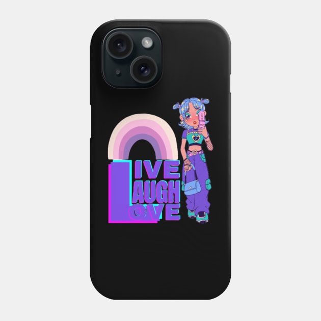 Live Laugh Love Phone Case by Asterme