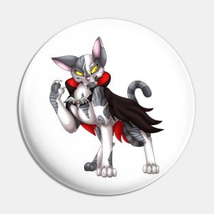 VampiCat: Grey Bicolor Tabby Pin