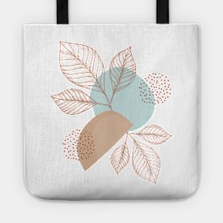 Abstract Shapes Warm Toned Neutral Boho Design Tote