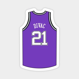 Vlade Divac Sacramento Jersey Qiangy Magnet